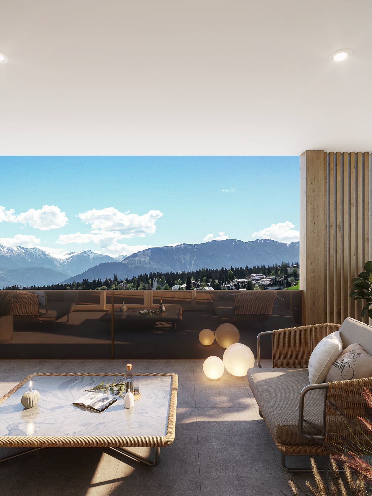 Loggia mit Panorama